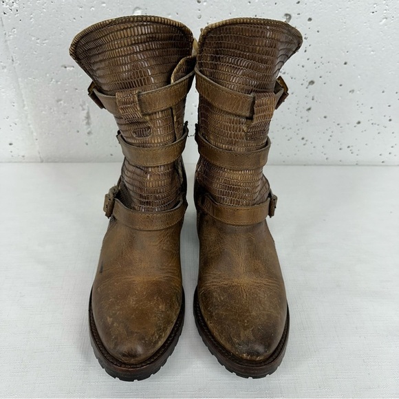 Freebird Women’s size 7 Apex Brown Distressed Triple Buckle Boots - Picture 3 of 17